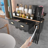 iHave front view showing complete wall-mounted organizer and tidy counter benefit