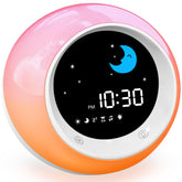 iHoo front view of clock showing sun and moon with clear cues