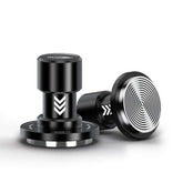IKAPE front view of tamper showing compact design and ergonomic grip, improves consistency