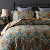Ikawaapurry comforter front view showing floral design and full queen coverage