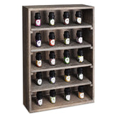 Ikee Design front view display rack showing five shelves and neat organization benefit