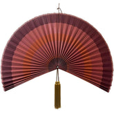 ChumDecor Bamboo Wall Fan — 48 in Terracotta, Handcrafted Japanese-Style with Adjustable Tassel