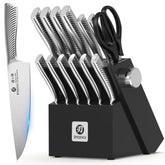 imarku front view of black block showing organized knives and modern look