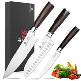 imarku knife set front packaging showing three blades and benefits