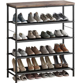 INGIORDAR front view of full assembled shoe rack showing organized storage benefit