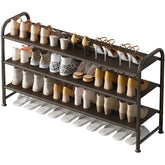INGIORDAR front view long shoe rack showing full capacity and neat organization