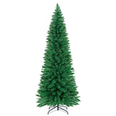 inin front view packaging showing slim tree ready to display, saving space