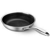 Innerwell 8-inch pan front view showing compact size and finish for easy storage