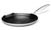 Innerwell front view 12-inch crepe pan showing sleek stainless finish and versatile use