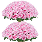 InnoGear pink roses front view showing full 50-piece set and immediate décor impact