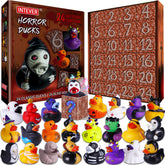 Intever calendar box front showing spooky holiday artwork and countdown windows