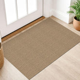 IOHOUZE front view showing full rug and warm color palette for welcoming entry