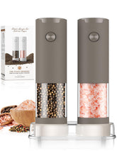 ioion front view of white grinder set showing sleek design and easy reach benefit