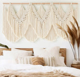 IOWER front view showing full-width boho macrame and visual impact