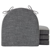 IPYNBAP front view of four dark grey cushions showing compact stack and benefit comfort