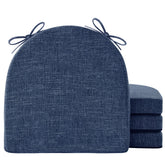 IPYNBAP front view of four navy cushions showing neat stack and color, durable look
