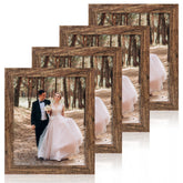 iRahmen front view of brown 8x10 frame shows rustic style and elegant display