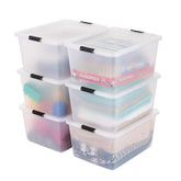 IRIS USA front view showing six-pack and saving shelf space