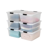IRIS USA front view of clip box showing size and translucent pearl finish for neat storage