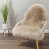 IRIWOOL creamy gray rug front view shows plush texture and elegant tone