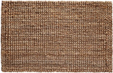 IRONGATE front view of 24x36 jute rug shows neutral tan benefit warmth