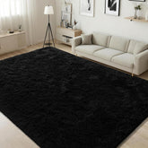 ISEAU 5x8 front view showing black plush surface and elegant look