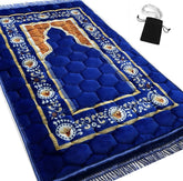 Islamika royal blue front view showing elegant Islamic motif and comfortable design benefit