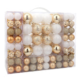 ISULIFE front packaging showing 87 gold ornaments and easy storage benefit