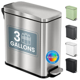 iTouchless front view with lid closed showing clean design and odor control