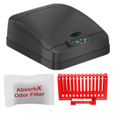 iTouchless replacement lid front view showing sleek design and brand fit benefit