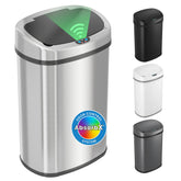 iTouchless front view showing stainless steel body and hygienic design benefit