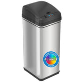 iTouchless front view showing sleek stainless steel finish and fingerprint resistance