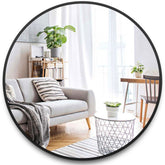 Itrue front view of 36 inch round mirror showing clean silhouette and benefit of sleek styling