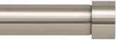 Ivilon front view of brushed nickel rod showing clean finish and durability