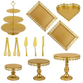Jaevorite front view of gold stand set showing complete party-ready collection benefit: polished presentation