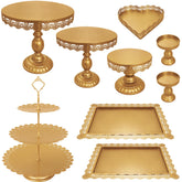 JALANCY front view of assembled cake stand set showcasing elegant presentation