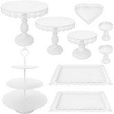 JALANCY front view of full 9-piece white set showing all pieces and benefits
