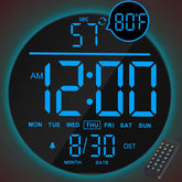 JALL front display in blue showing large clear time for easy reading