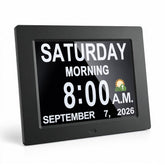 JALL front view large day clock showing clear date and day for easy orientation