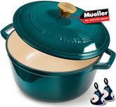 JANSKA front view of DuraCast Dutch oven showing glossy exterior and lid, elevates kitchen style