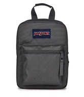 JanSport Big Break front view showing compact cooler and organized pocket benefit