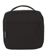 JanSport front view of lunch break bag showing compact shape and durable fabric, convenient everyday carry