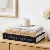 JARLINK front stack of three black books showing elegant styling and shelf appeal