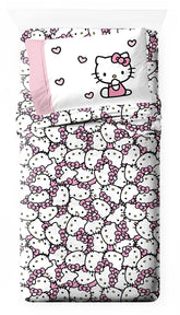 Jay Franco front view of Hello Kitty sheet set showing cheerful design and ready-to-use bedding