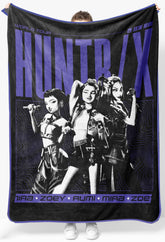 Jay Franco Huntrix throw front design showing bold character artwork and fandom appeal