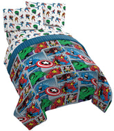 Jay Franco Iron Man comforter front view showing vibrant Avengers graphics and cozy look
