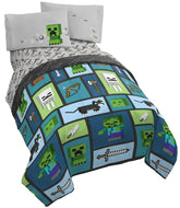 Jay Franco comforter front view showing Creeper graphic and bold colors for instant theme