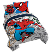 Jay Franco Spiderman comforter front view showing bold design and cozy warmth