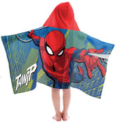 Jay Franco Spiderman front view shows bold print and fit for fast drying
