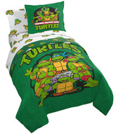 Jay Franco TMNT front packaging showing full twin bedding set and characters
